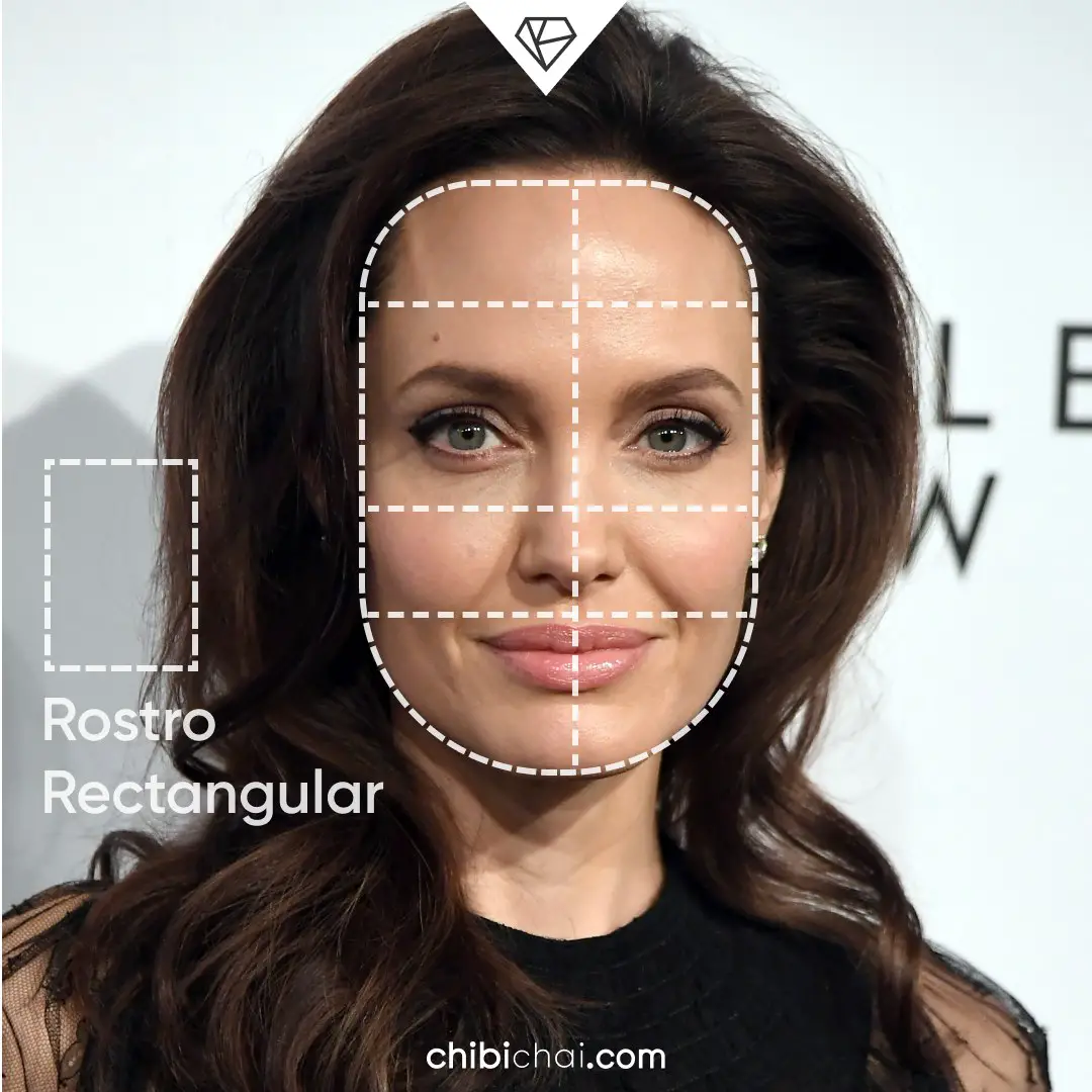 cortes de cabello para cara rectangular Angelina Jolie rostro rectangular