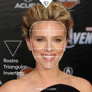 rostro triangular invertido cara triangular invertida Scarlett Johansson